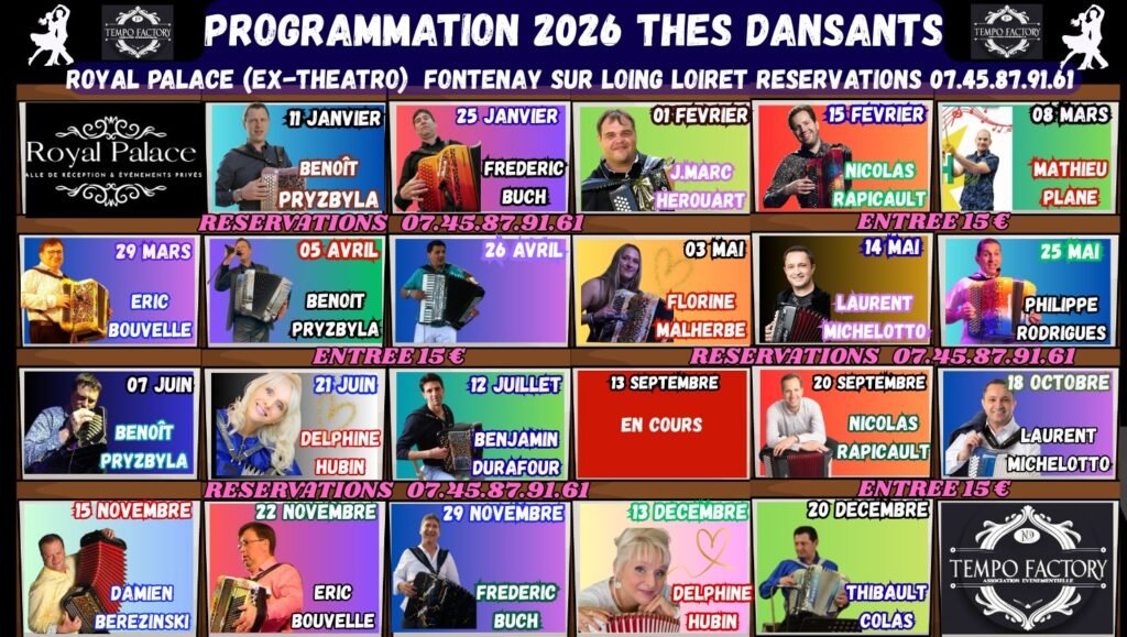 Programme Thés Dansants
