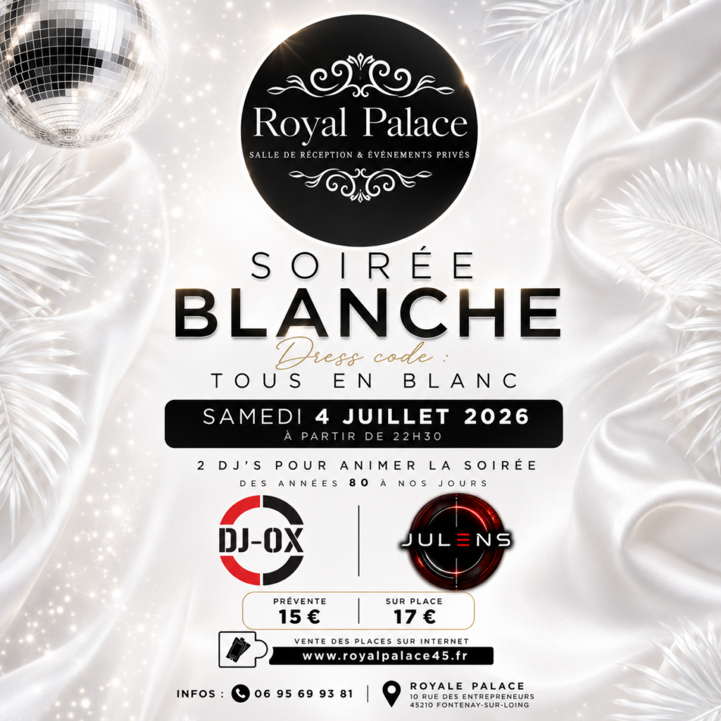soirée blanche royal palace